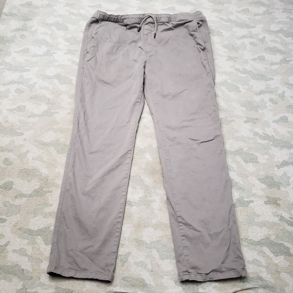 Orvis Pants Mens XLx32 Gray Straight Leg Drawstring Outdoors Workwear
